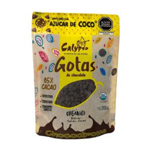Chispas de Chocolate 85% de Cacao con Azúcar de Coco doypack 200g