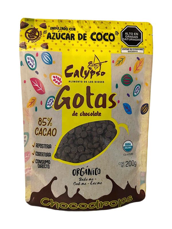 Chispas de Chocolate 85% de Cacao con Azúcar de Coco doypack 200g