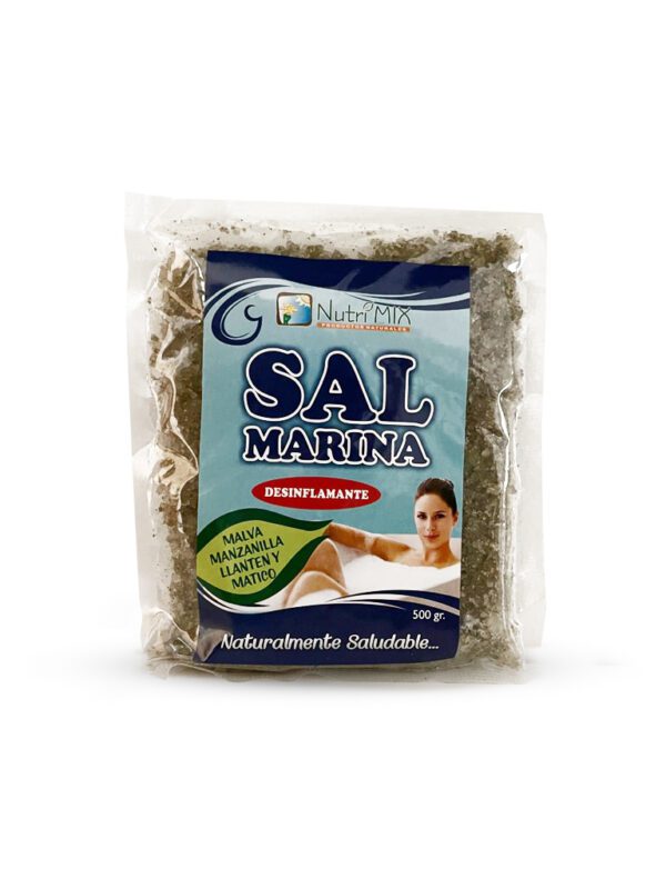 Sal gruesa desinflamante (malva, matico, llanten) Bolsa 500gr