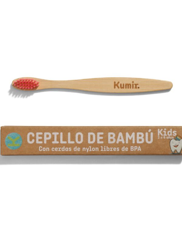 CEPILLO DE DIENTES DE BAMBÚ ROSADO (KIDS/