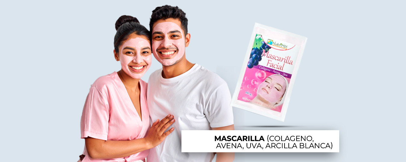Mascarilla (colageno, avena, uva, arcilla blanca) Bolsa 100gr