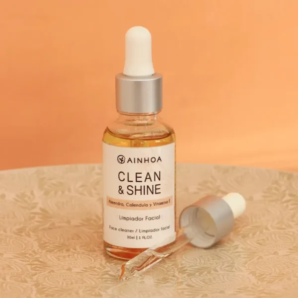 AINHOA Clean & Shine – Limpiador facial 30 ml. Limpiador Facial Clean & Shine AINHOA frasco de 30 ml.