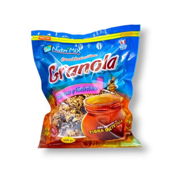 Granola con miel NUTRIMIX 80 g. Bolsa de granola NUTRIMIX con miel de abeja de 80 g.