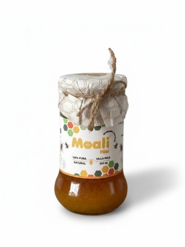 Miel pura natural Meali 250 ml en frasco de vidrio
