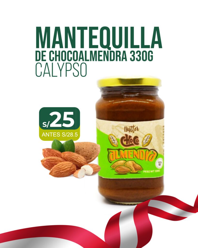 MANTEQUILLA DE ALMENDRAS CON CHOCOLATE PERUANO